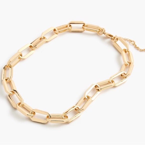 J. Crew Jewelry - J. Crew gold rectangle link statement necklace. NWT.